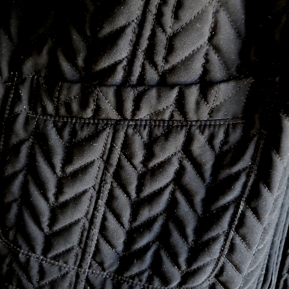 Women's Jacket Reversible Bronze to Black Front Zip with Two Pocke - Picture 4 of 4